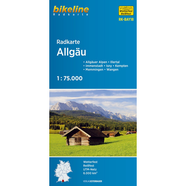 RADKARTE ALLGÄU (RK-BAY18) 1:75.000 - Fahrradkarte Ansicht 1