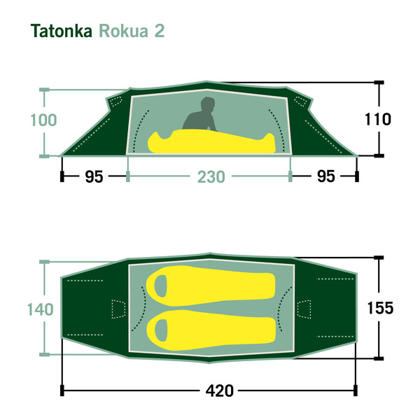 Tatonka ROKUA 2 - Tunnelzelt Ansicht 2