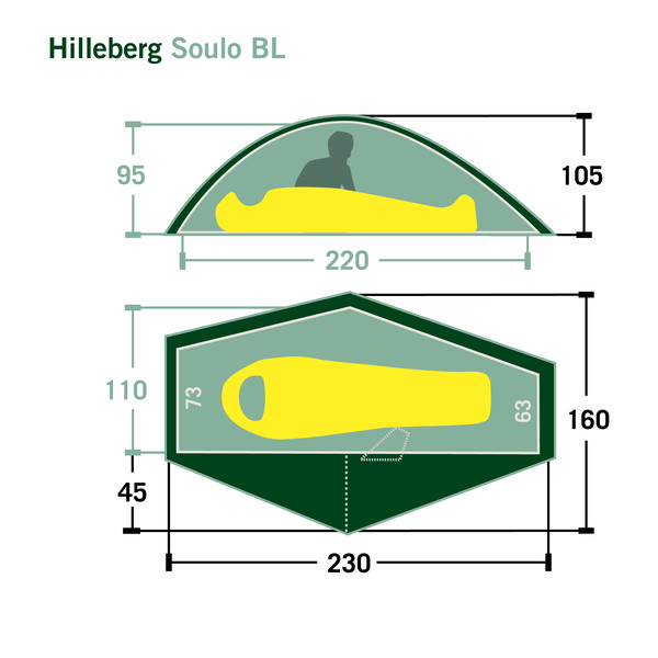Hilleberg SOULO BL - Einpersonenzelt Ansicht 2