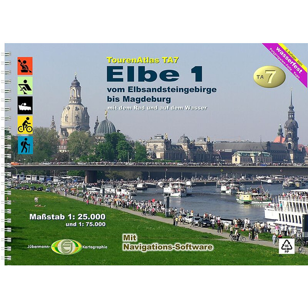 TOURENATLAS TA7 ELBE-1 - Fahrradkarte Ansicht 1