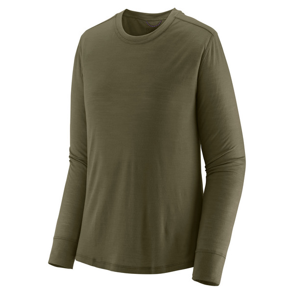 W'S L/S CAP COOL MERINO BLEND SHIRT Damen - Funktionsshirt-BASIN GREEN