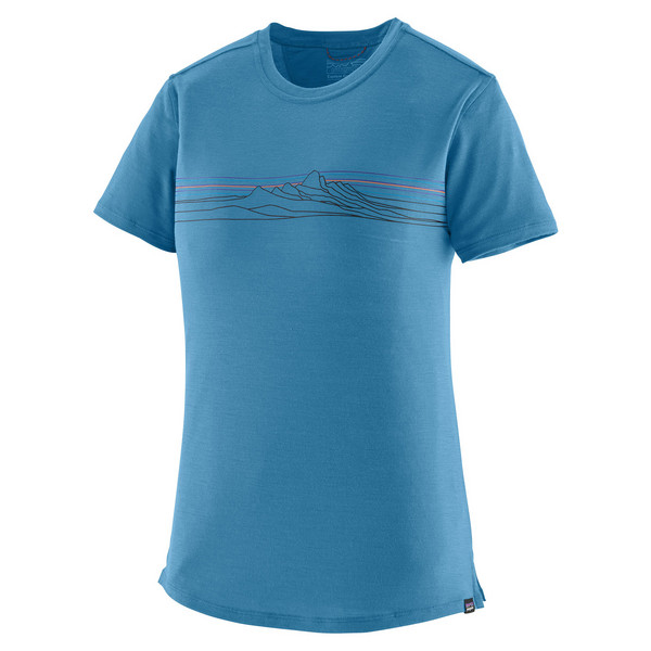 W'S CAP COOL MERINO BLEND GRAPHIC SHIRT Damen - Funktionsshirt-STRATA STRIPE: SHORE BLUE