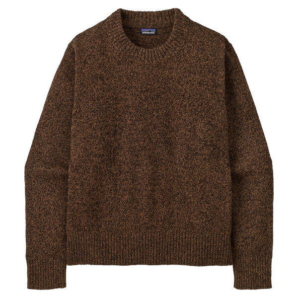 W'S RECYCLED WOOL-BLEND CREWNECK SWEATER Damen - Wollpullover-DAPPLED: DEN BROWN