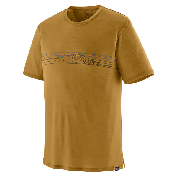 M'S CAP COOL MERINO BLEND GRAPHIC SHIRT Herren - Funktionsshirt-STRATA STRIPE: BOBCAT BROWN