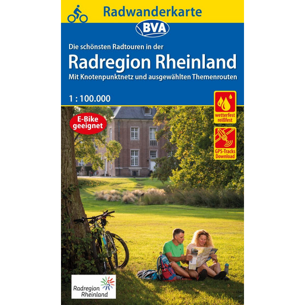 RADKARTE DIE SCHÖNSTEN RADTOUREN IN DER RADREGION RHEINLAND - Fahrradkarte Ansicht 1