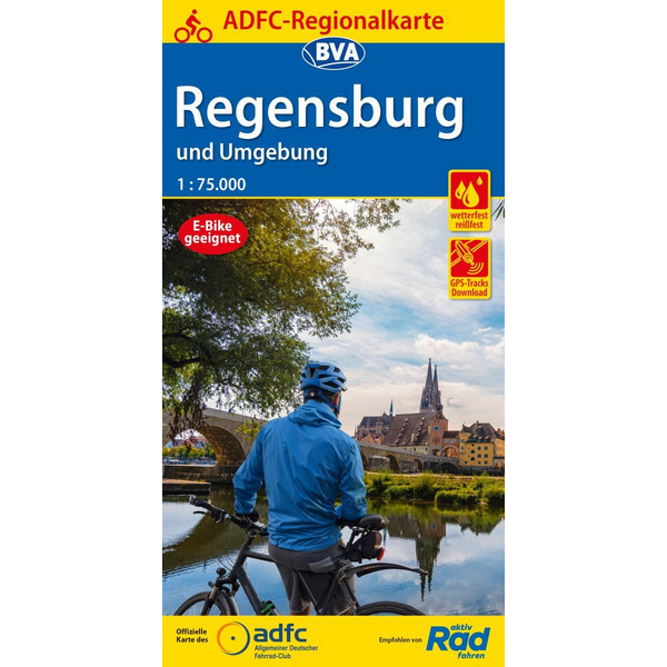 ADFC-REGIONALKARTE REGENSBURG UND UMGEBUNG MIT TAGESTOUREN - Fahrradkarte Ansicht 1