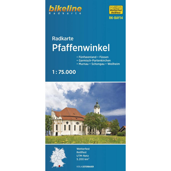 RADKARTE PFAFFENWINKEL 1:75.000 (RK-BAY14) - Fahrradkarte Ansicht 1