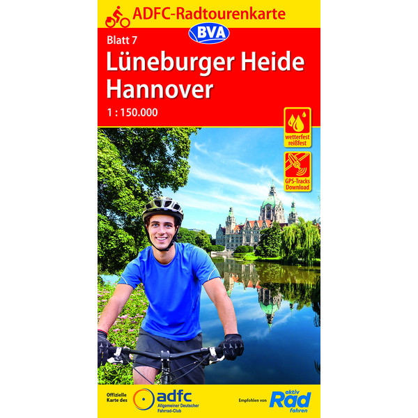 ADFC-RADTOURENKARTE 7 LÜNEBURGER HEIDE /HANNOVER 1:150.000 - Fahrradkarte Ansicht 1