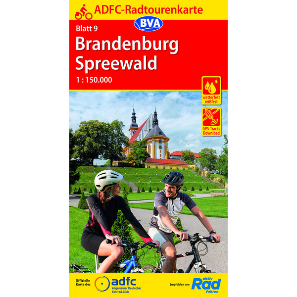 ADFC-RADTOURENKARTE 9 BRANDENBURG SPREEWALD 1:150.000 - Fahrradkarte Ansicht 1