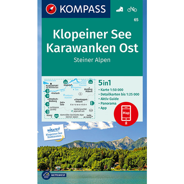 KLOPEINER SEE, KARAWANKEN OST 1:50 000 - Wanderkarte Ansicht 1