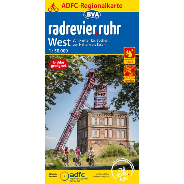 ADFC-REGIONALKARTE RADREVIER.RUHR WEST, 1:50.000 - Fahrradkarte Ansicht 1