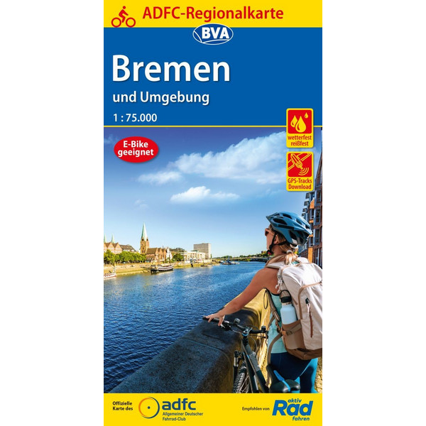 ADFC-REGIONALKARTE BREMEN UND UMGEBUNG, 1:75.000 - Fahrradkarte Ansicht 1