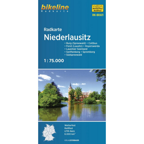 RADKARTE NIEDERLAUSITZ 1:75.000 (RK-BRA11) - Fahrradkarte Ansicht 1