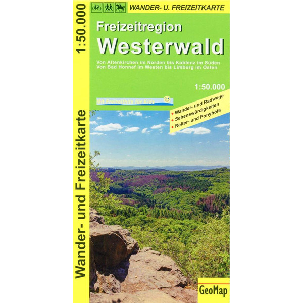 WESTERWALD 1:50.000 WANDER- UND FREIZEITKARTE - Wanderkarte Ansicht 1