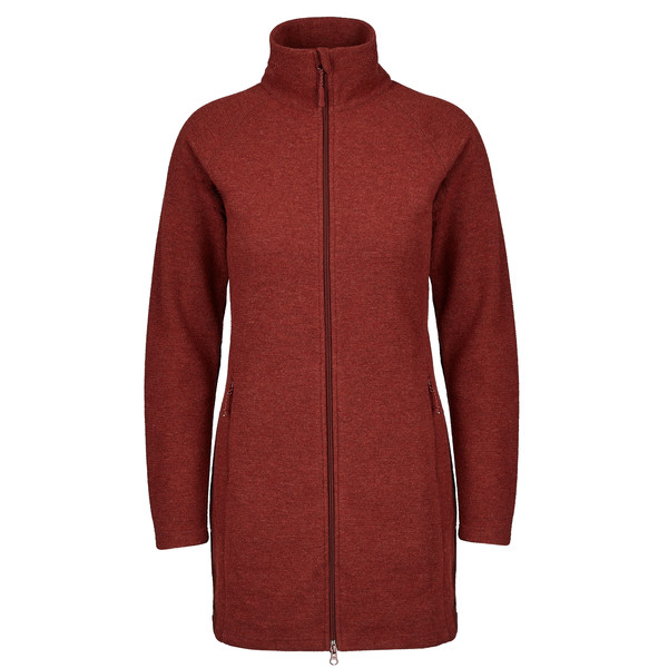 KALAJOKI KNITTED COAT Damen - Fleecejacke-FIRED BRICK