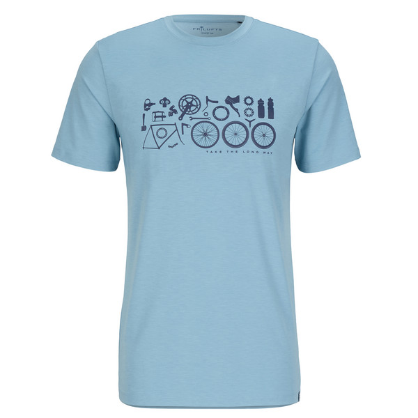 MATHRAKI PRINTED T-SHIRT Herren - Funktionsshirt-BLUE SHADOW BIKE EQUIPMENT