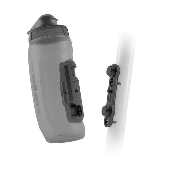 TWIST BOTTLE 590 + BIKE BASE - Fahrradzubehör-TRANSPARENT SCHWARZ