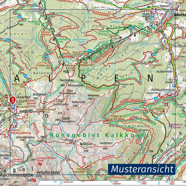 KOMPASS WANDERKARTE ORTLER/ORTLES, CEVEDALE 1:50 000 Ansicht 2