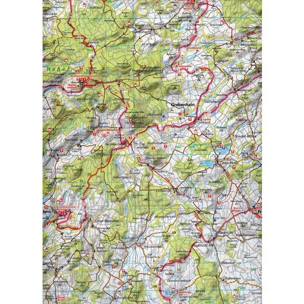 ADFC-REGIONALKARTE VOGELSBERG WETTERAU, 1:75.000 - Fahrradkarte Ansicht 2