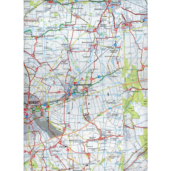 RADWANDERKARTE BVA DIE SCHÖNSTEN RADTOUREN IM KREIS SOEST - Fahrradkarte Ansicht 3