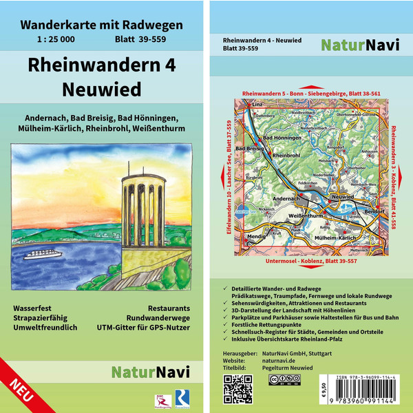 RHEINWANDERN 4 - NEUWIED 1:25 000 - Wanderkarte Ansicht 1