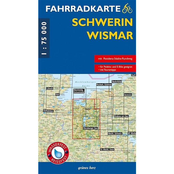 FAHRRADKARTE SCHWERIN - WISMAR 1:75.000 - Fahrradkarte Ansicht 1
