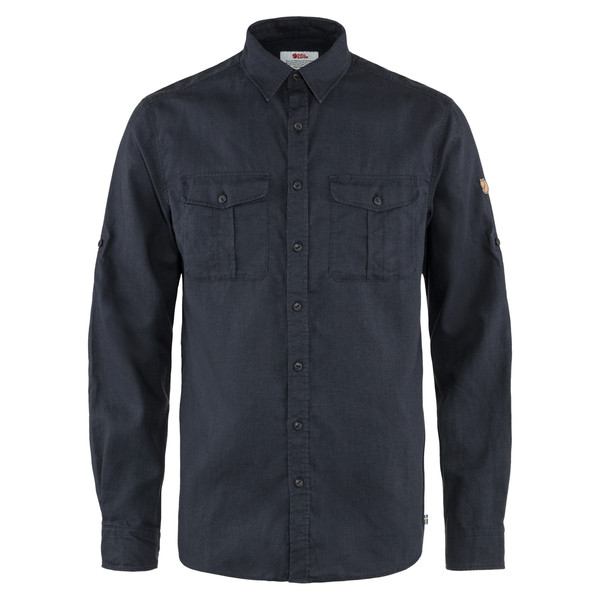 ÖVIK TRAVEL SHIRT LS M Herren - Outdoor Hemd-DARK NAVY