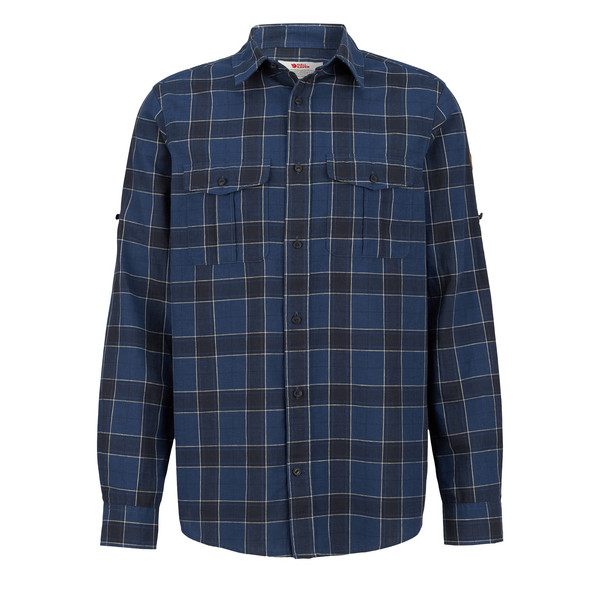 ÖVIK TRAVEL SHIRT LS M Herren - Outdoor Hemd-INDIGO BLUE-DARK NAVY