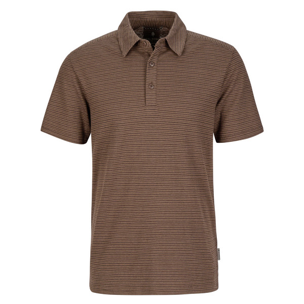 VACATIONER POLO Herren - Polo-Shirt-SEAL BROWN STR