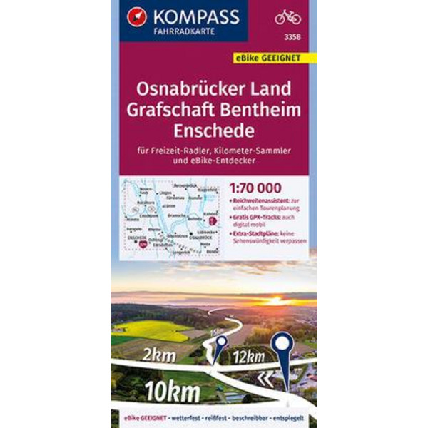 KOMPASS FAHRRADKARTE WETTERAU, VOGELSBERG, MARBURG 1:70000 - Fahrradkarte Ansicht 1