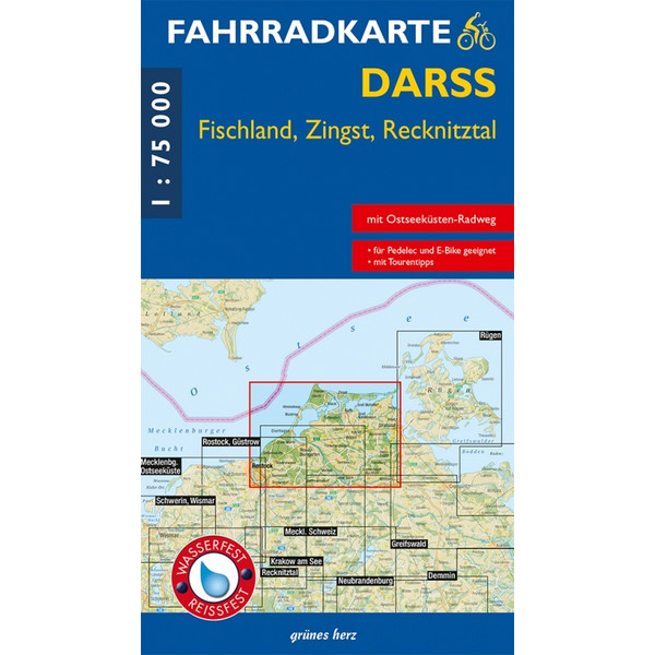 FAHRRADKARTE DARß - FISCHLAND - ZINGST 1:75 000 Ansicht 1