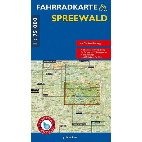 FAHRRADKARTE SPREEWALD 1:75 000 - Fahrradkarte Ansicht 1