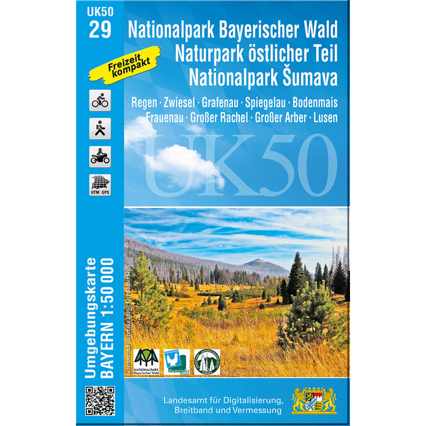 NATIONALPARK BAYERISCHER WALD, NATURPARK ÖSTLICHER TEIL - Wanderkarte Ansicht 1