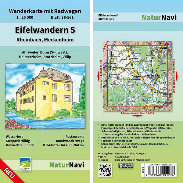 EIFELWANDERN 5 - RHEINBACH, MECKENHEIM 1 : 25 000 - Wanderkarte Ansicht 1