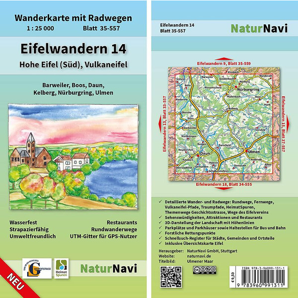 EIFELWANDERN 14 - HOHE EIFEL (SÜD), VULKANEIFEL 1 : 25 000 - Wanderkarte Ansicht 1