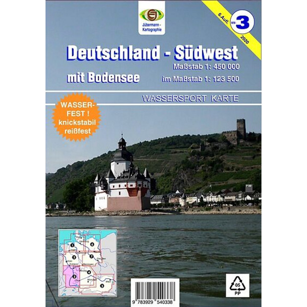WASSERSPORTKARTE BLATT 3 SÜDWEST 1:450 000 - Wasserkarte Ansicht 1