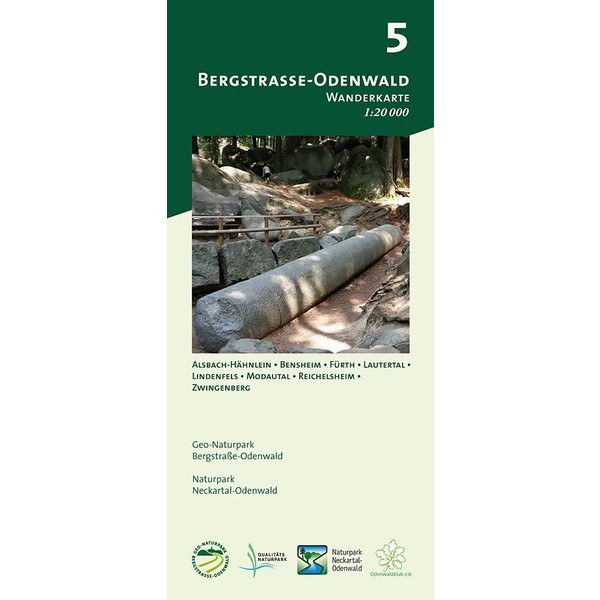 BERGSTRAßE-ODENWALD 1:20.000 - Wanderkarte Ansicht 1