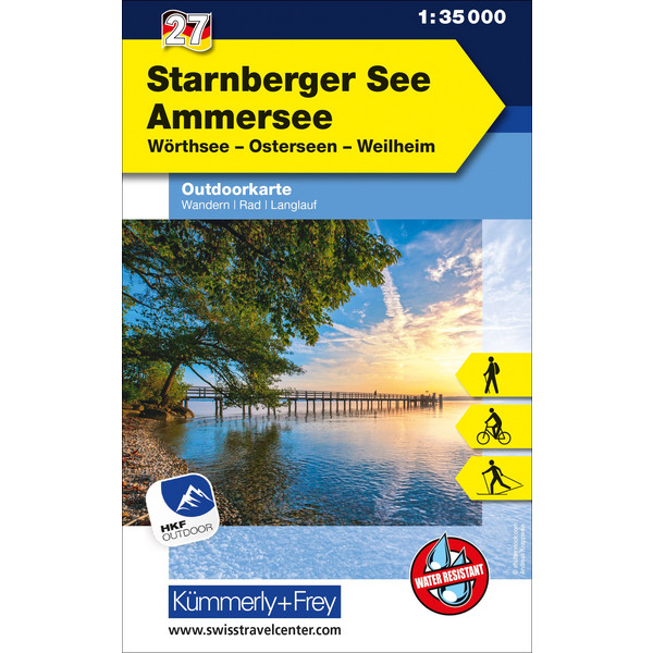 KUF DEUTSCHLAND OUTDOORKARTE 27 STARNBERGER SEE - AMMERSEE - Wanderkarte Ansicht 1
