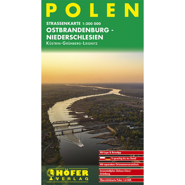 POLEN - PL 002 OSTBRANDENBURG - NIEDERSCHLESIEN - KÜSTRIN - Straßenkarte