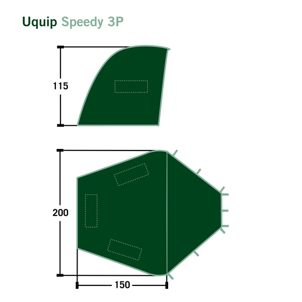 Uquip SPEEDY - Strandmuschel Ansicht 2