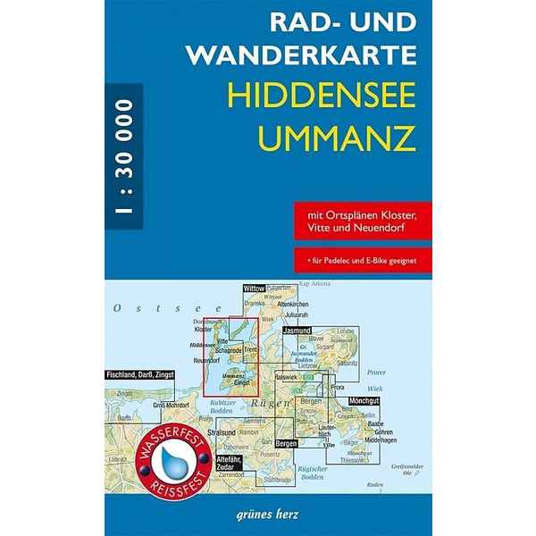 RAD- UND WANDERKARTE HIDDENSEE, UMMANZ 1 :30.000 - Fahrradkarte Ansicht 1