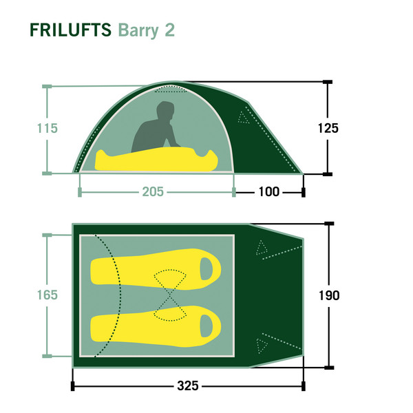 Frilufts BARRY 2 - Kuppelzelt Ansicht 2
