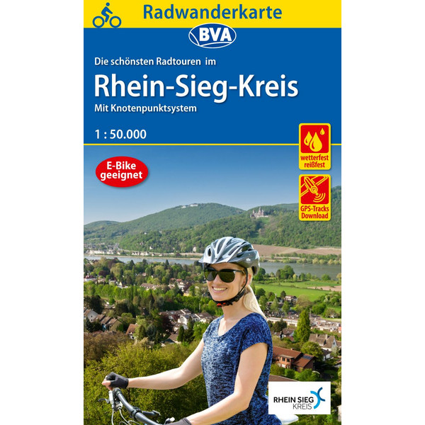 RADWANDERKARTE BVA RADWANDERN IM RHEIN-SIEG-KREIS 1:50.000 - Fahrradkarte Ansicht 1