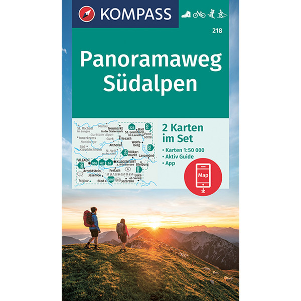 PANORAMAWEG SÜDALPEN 218 1:50000 - Wanderkarte Ansicht 1