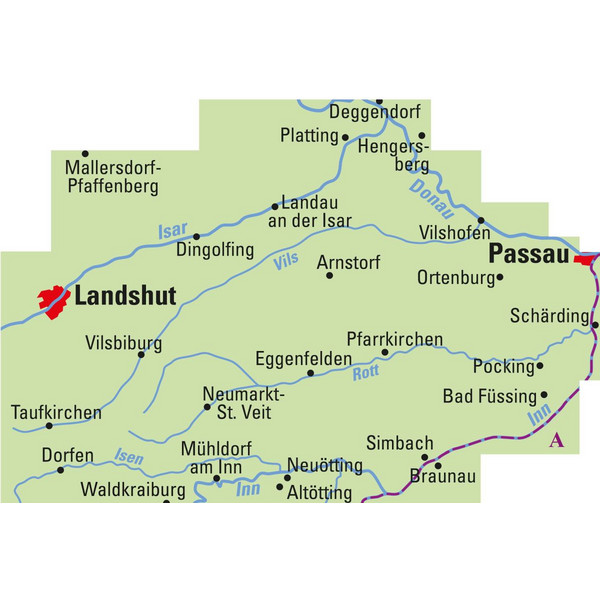 ADFC REGIONALKARTE NIEDERBAYERN MIT TOURENVORSCHLÄGEN - Fahrradkarte Ansicht 2