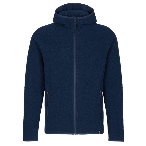 REILA HOODED KNITTED FLEECE JACKET Herren - Wolljacke-DARK SAPPHIRE