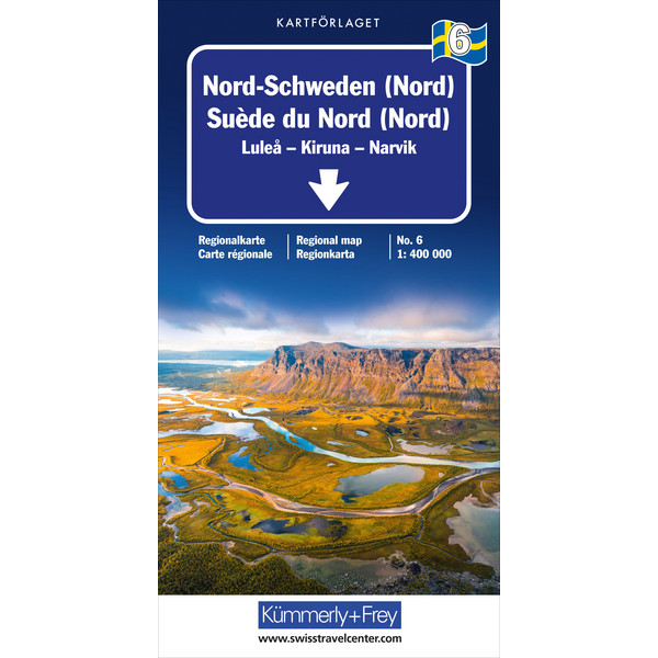 NORD-SCHWEDEN (NORD) NR. 06 REGIONALKARTE SCHWEDEN 1:400 000 - Straßenkarte Ansicht 1