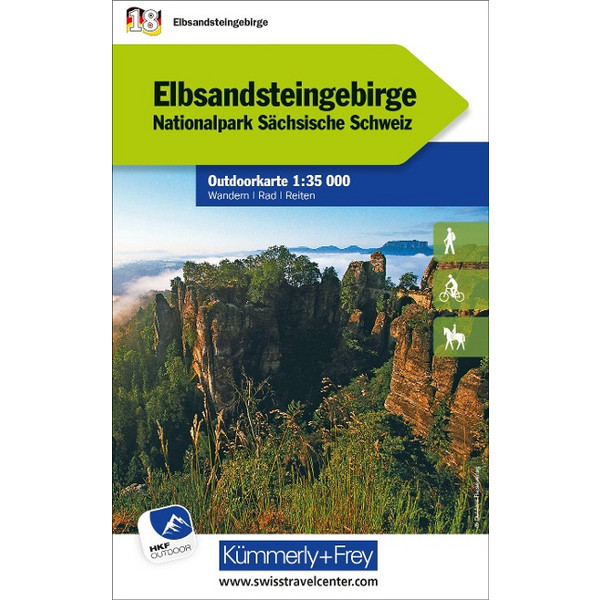 ELBSANDSTEINGEBIRGE NR. 18 OUTDOORKARTE DEUTSCHLAND 1:35 000 - Karte Ansicht 1