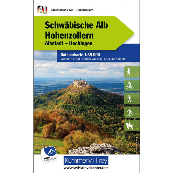 SCHWÄBISCHE ALB - HOHENZOLLERN NR. 41 OUTDOORKARTE - Wanderkarte Ansicht 1