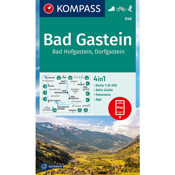 KOMPASS WANDERKARTE 040 BAD GASTEIN, BAD HOFGASTEIN Ansicht 1